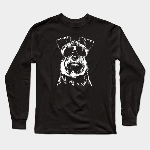 Funny Miniature Schnauzer sunglasses cool dog Long Sleeve T-Shirt by wilsigns